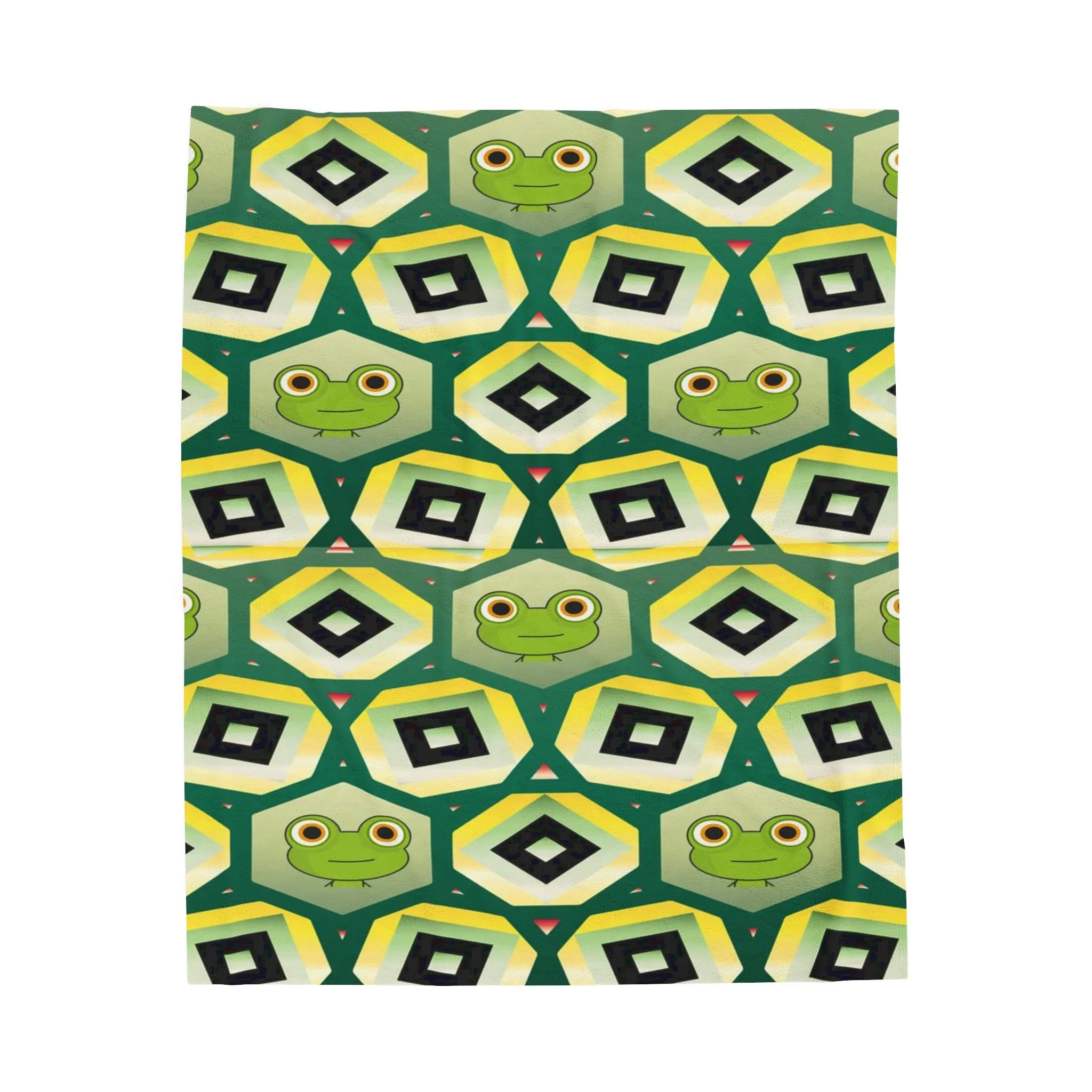 Frog Peepers Velveteen Plush Blanket