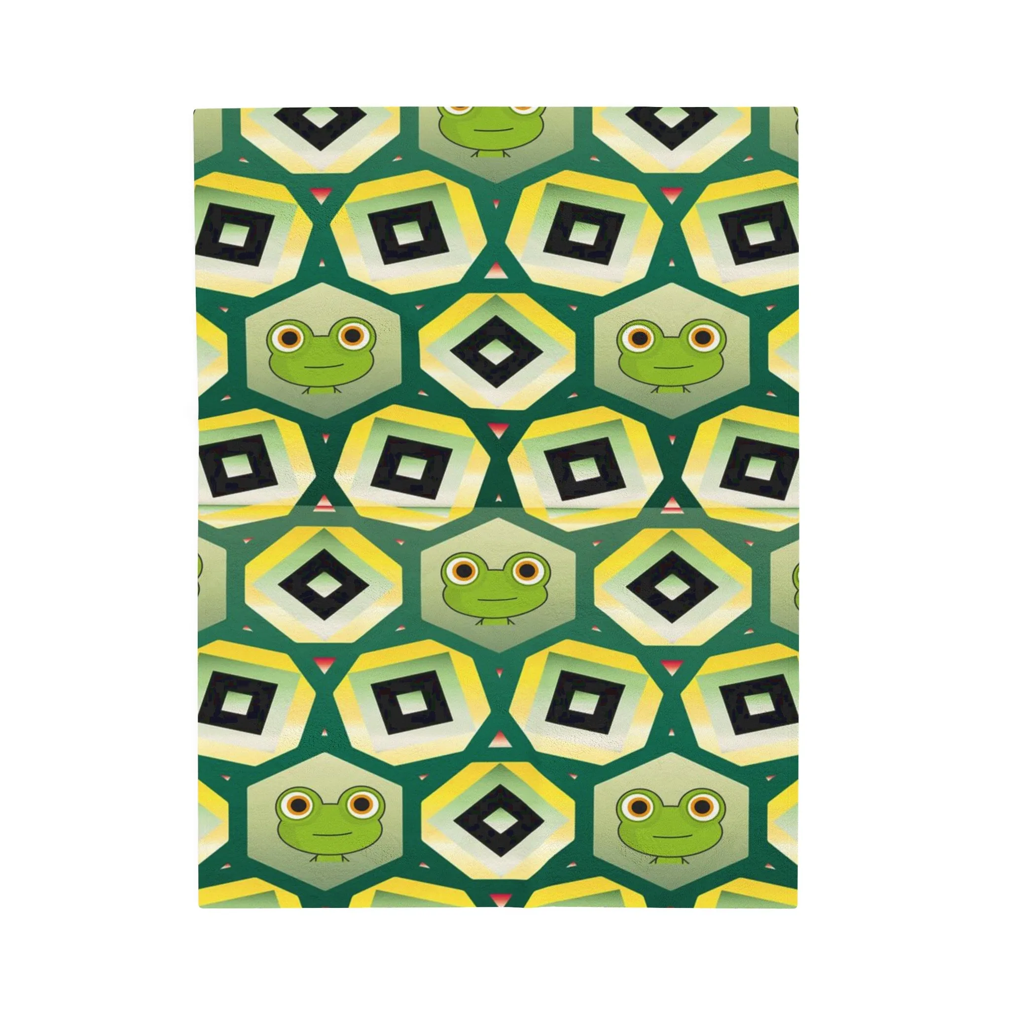 Frog Peepers Velveteen Plush Blanket