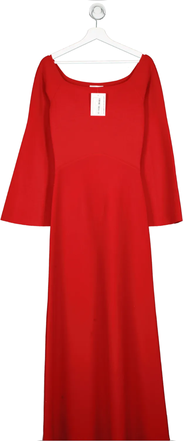 Gabriela Hearst Red Shar Dress In Cashmere Wool UK M