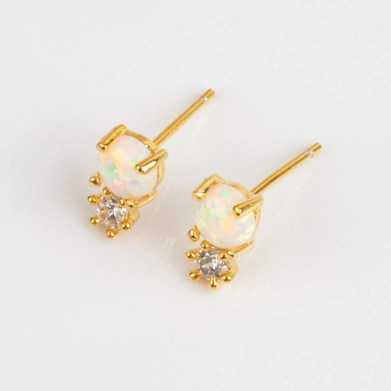 Gemstone Doublet Stud Earrings