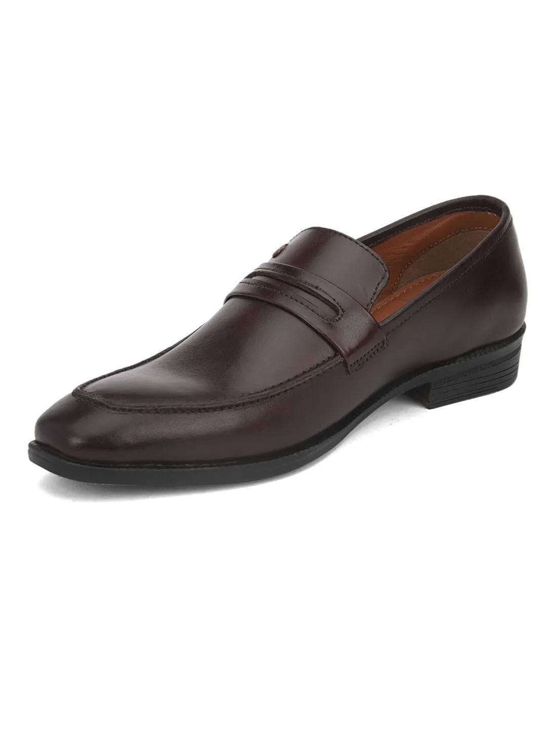 Genuine Leather Brown Office/ Dress Formal Slip On Shoes