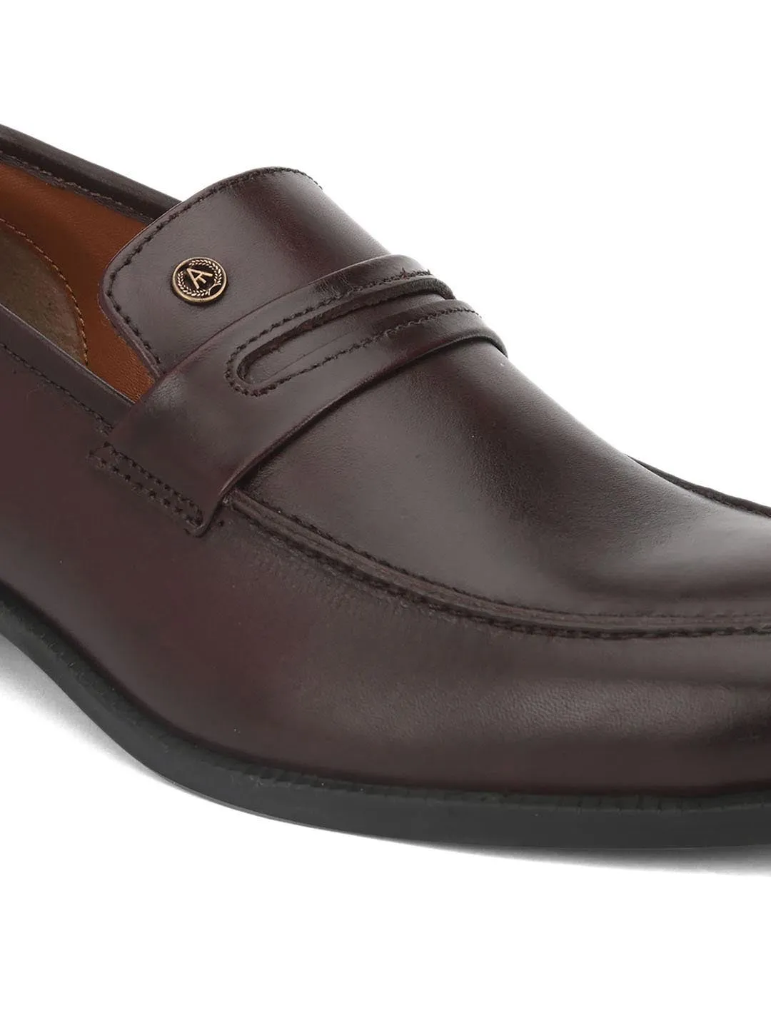 Genuine Leather Brown Office/ Dress Formal Slip On Shoes