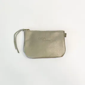 Gia leather pewter purse