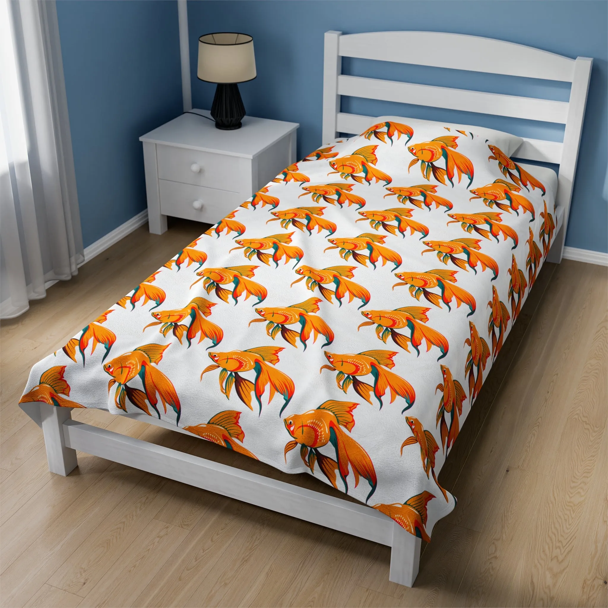 Goldfish Velveteen Plush Blanket