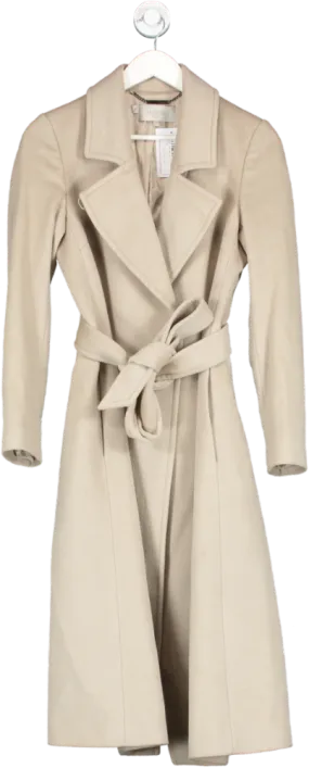 Hobbs Beige Wool Trench Coat UK 8