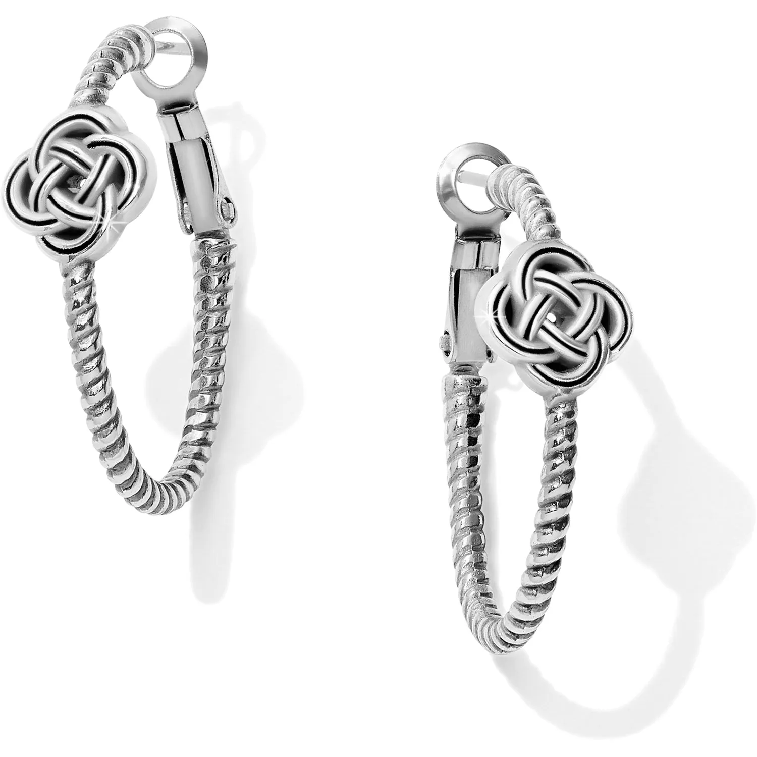 Interlok Knot Rope Hoop Earrings