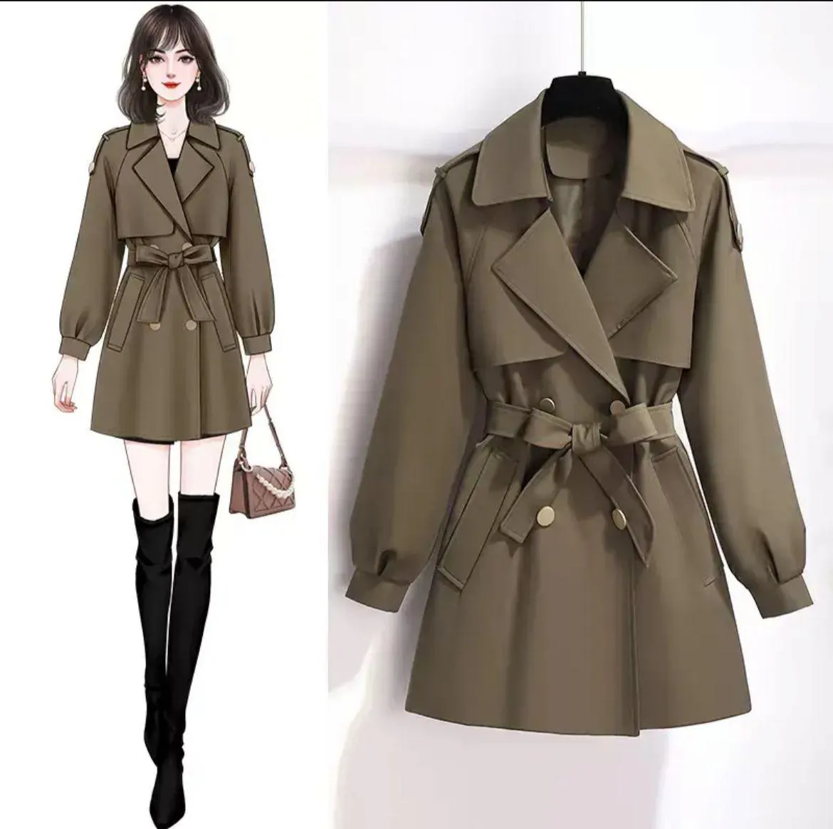 Janice Luxe ShortTrenchcoat