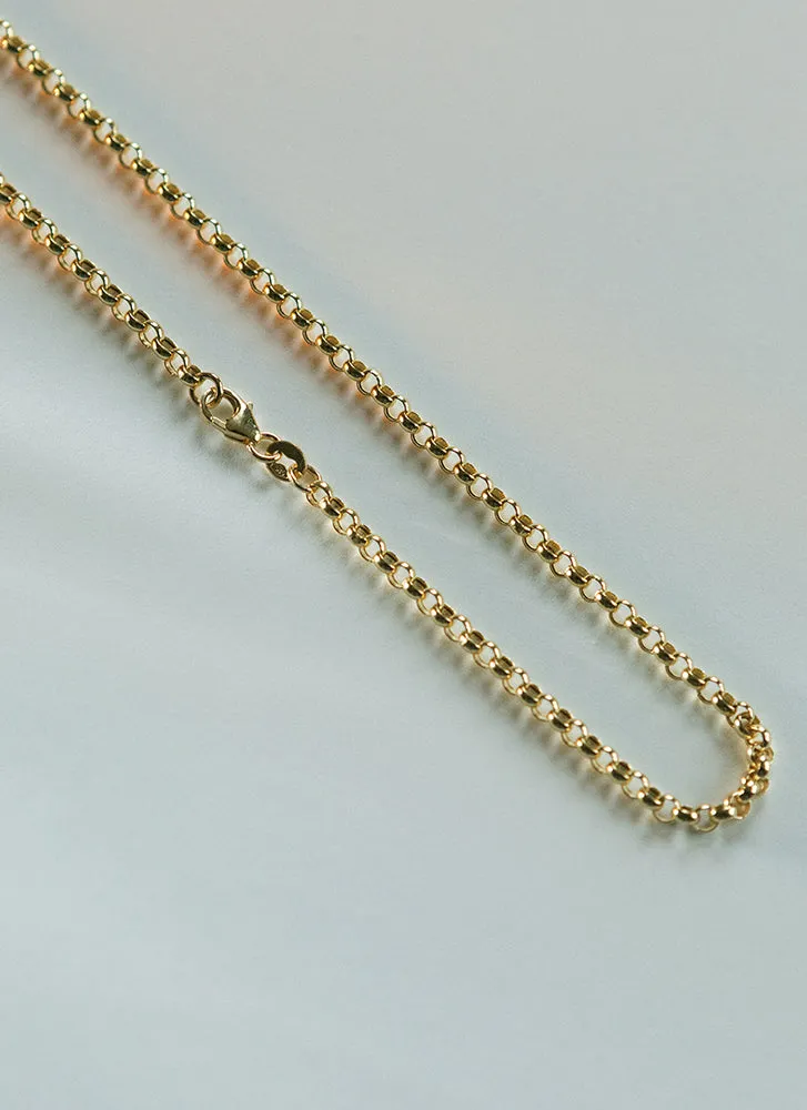 Jasseron 3.3mm necklace 14k gold