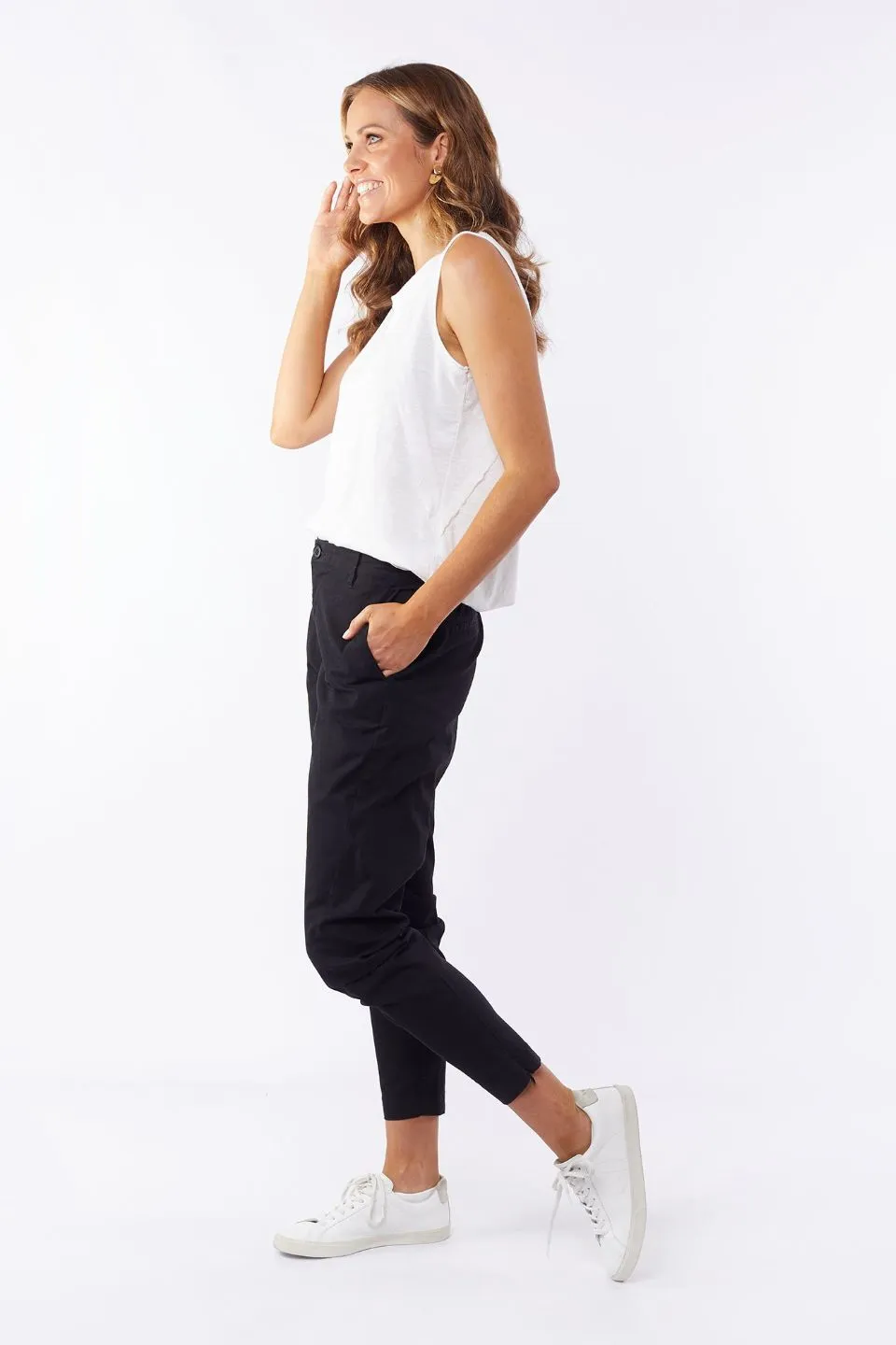 Jenna Stretch Black Pant