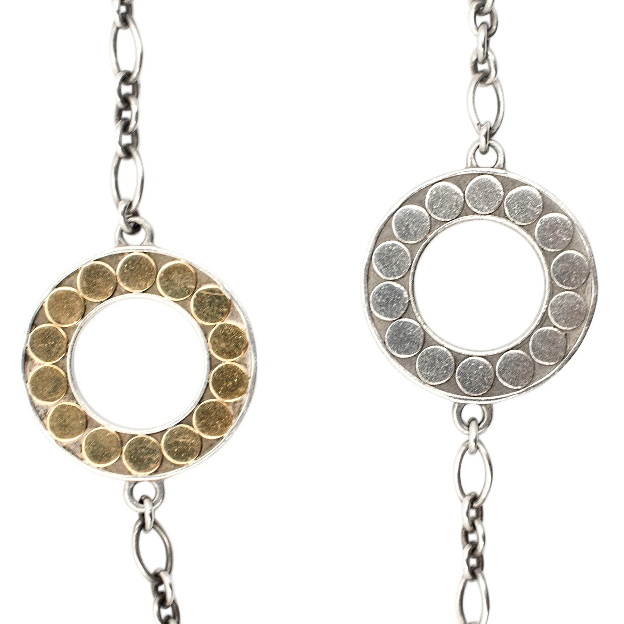 John Hardy 18 Karat Yellow Gold & 925 Sterling Silver Classic Dot Chain