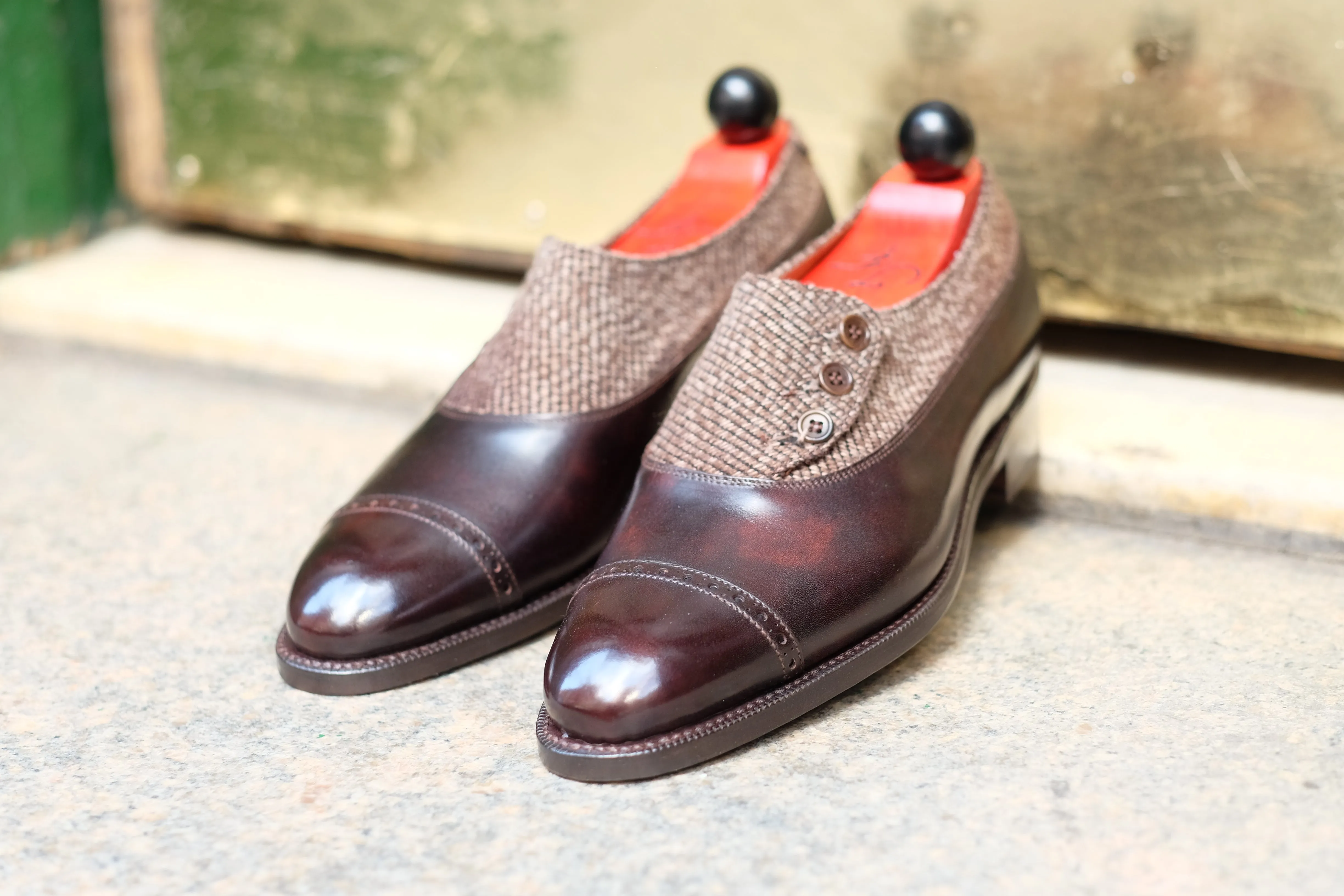 Kingston - MTO - Dark Brown Museum Calf / Brown Poulsbo - NGT Last - Single Leather Sole