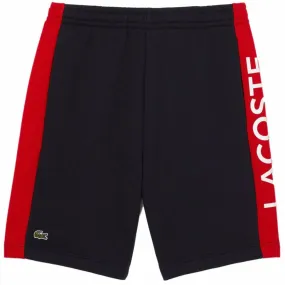 Lacoste Brushed Fleece Side Logo Short (Navy Blue/Red) GH8368-51