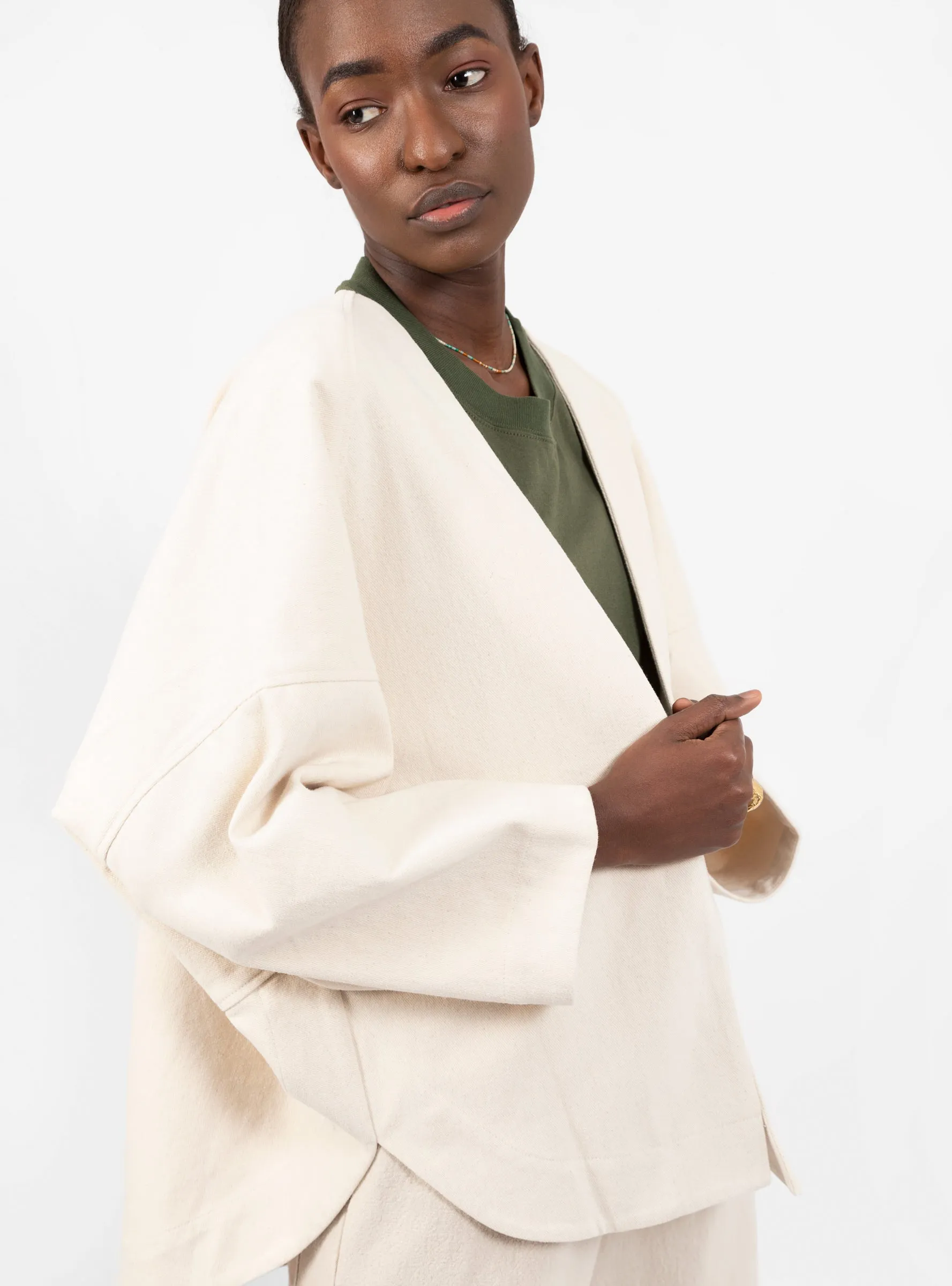 Lantern Sleeves Jacket Off White