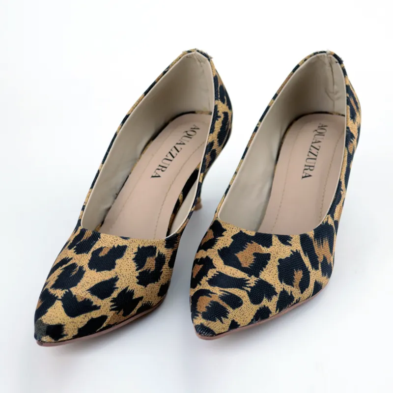 Leopard Heeled Pump Shoes-1019