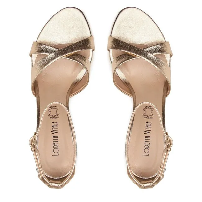 Loretta Vitale Gold Sandal