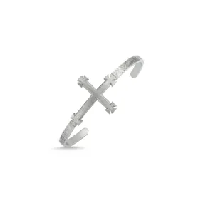 LUCCA STERLING SILVER CROSS CUFF