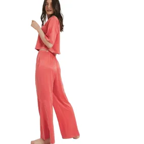 LUNYA | Washable Silk High Rise Pant Set - Limited Edition Outro Coral