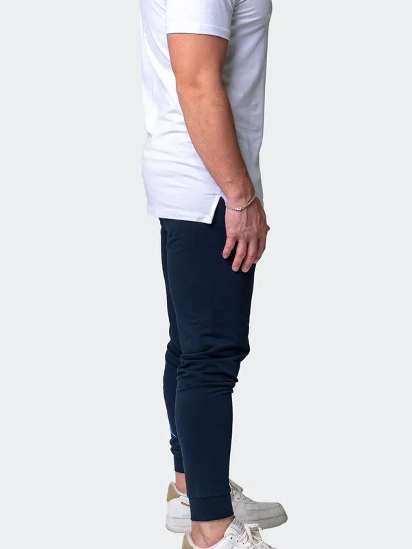 Maceoo Stretch Athletic Wear | Jogger Neon Navy