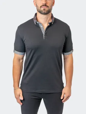 Maceoo Stretch Short-Sleeve Polos | Polo MozartSolid 27 Black