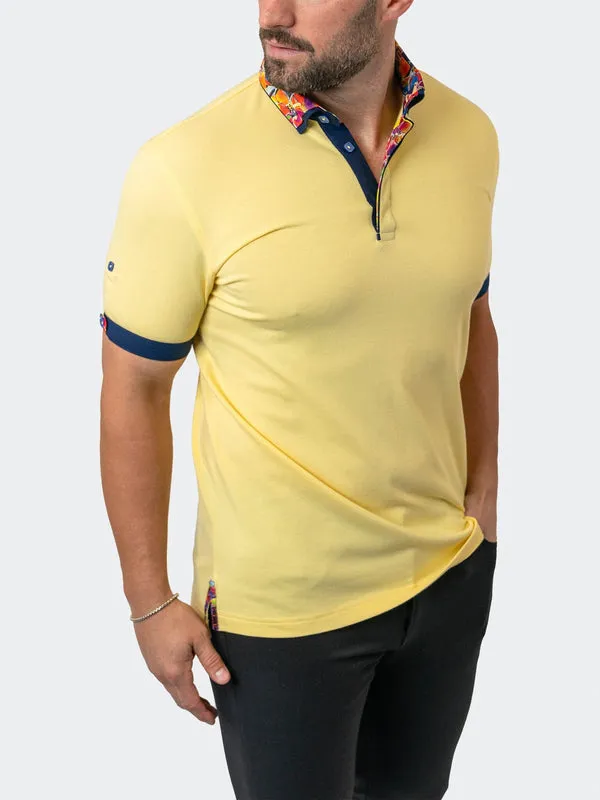 Maceoo Stretch Short-Sleeve Polos | Polo MozartSolid 33 Yellow