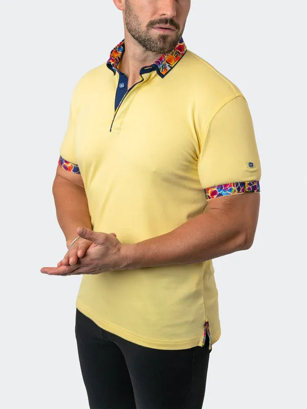 Maceoo Stretch Short-Sleeve Polos | Polo MozartSolid 33 Yellow