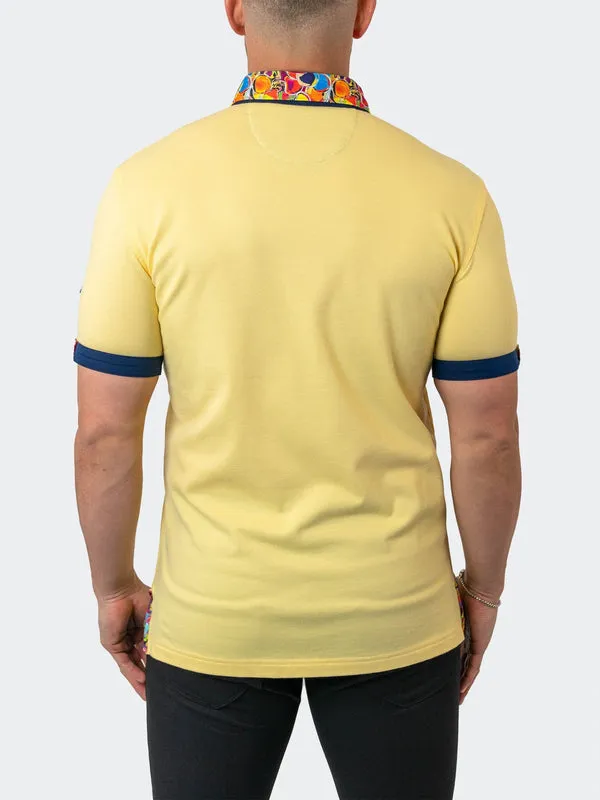 Maceoo Stretch Short-Sleeve Polos | Polo MozartSolid 33 Yellow