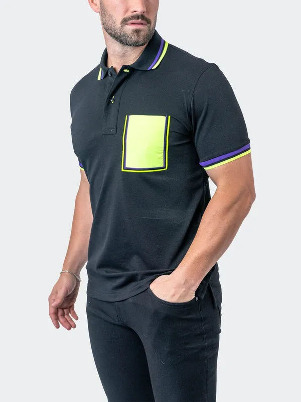 Maceoo Stretch Short-Sleeve Polos | Polo TipMilano Black