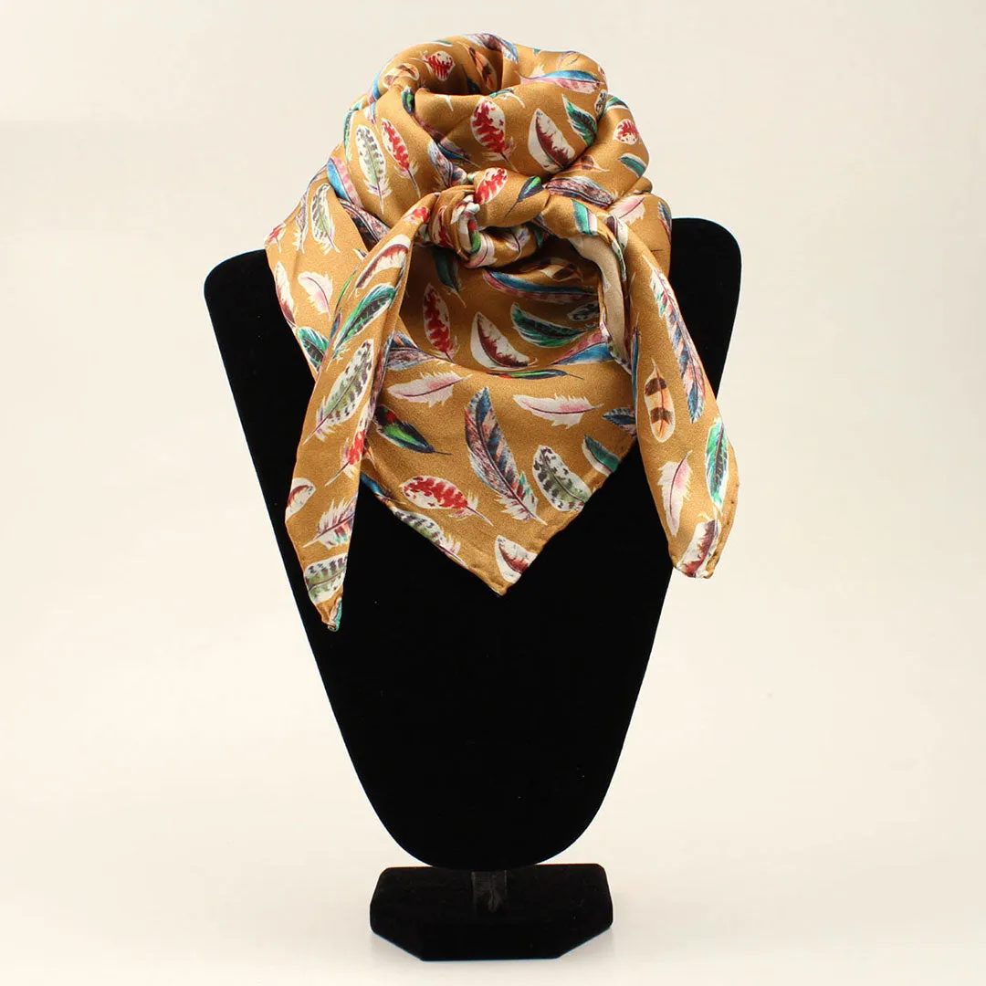 M&F Western Feather Print Wild Rag Scarf