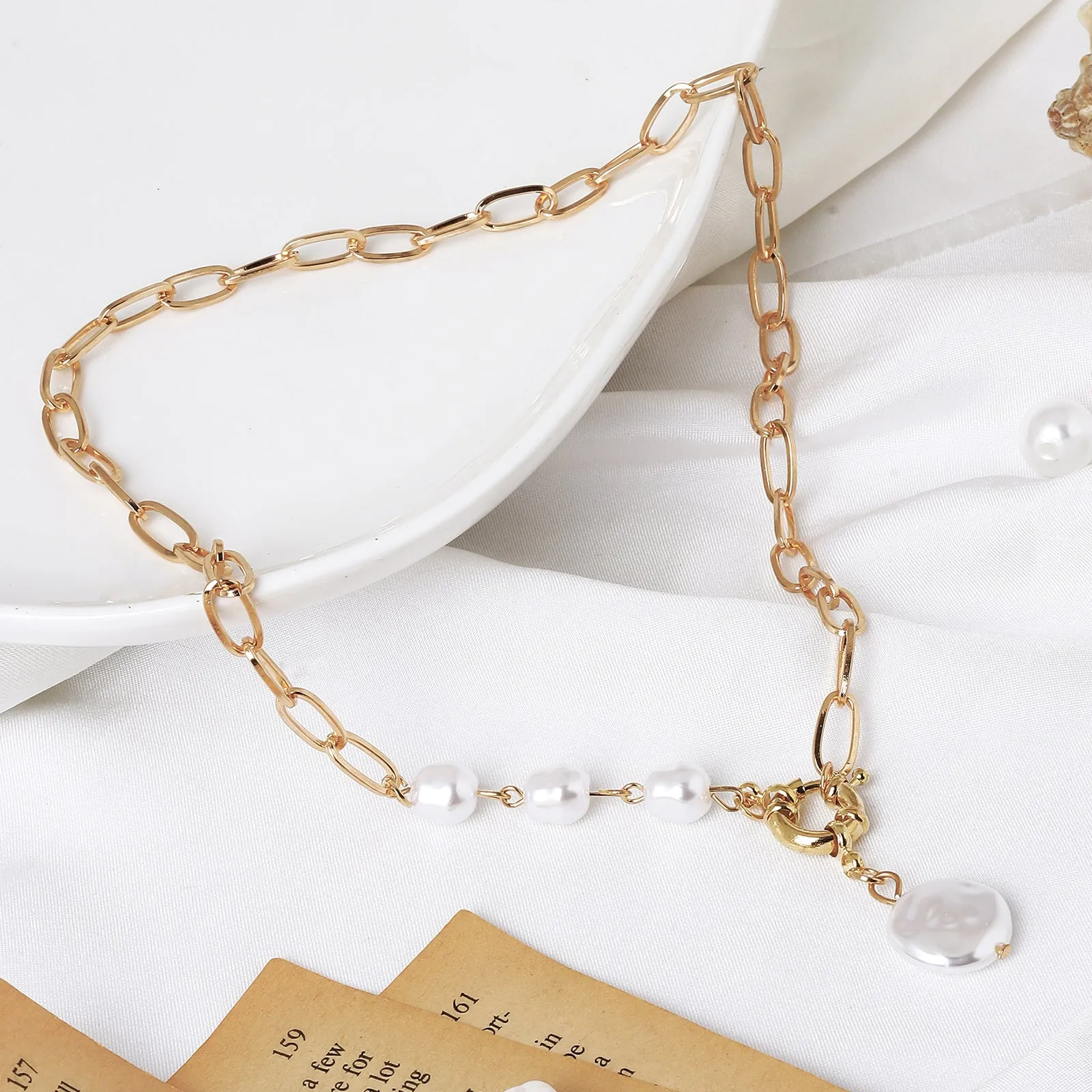 Marella Pearl Gold Necklace