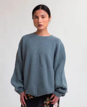 Maria Lambs Wool Jumper In Sage