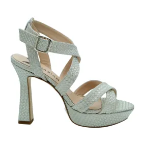 MARIAN Silver Shimmer Platform Sandals 63906