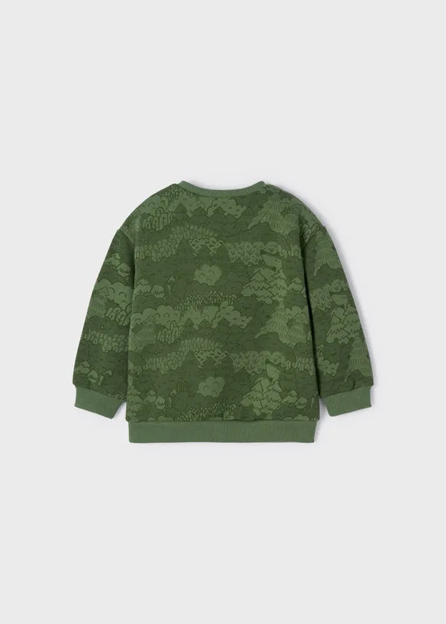 Mayoral Baby L/S Print Sweater _Moss 2411-15