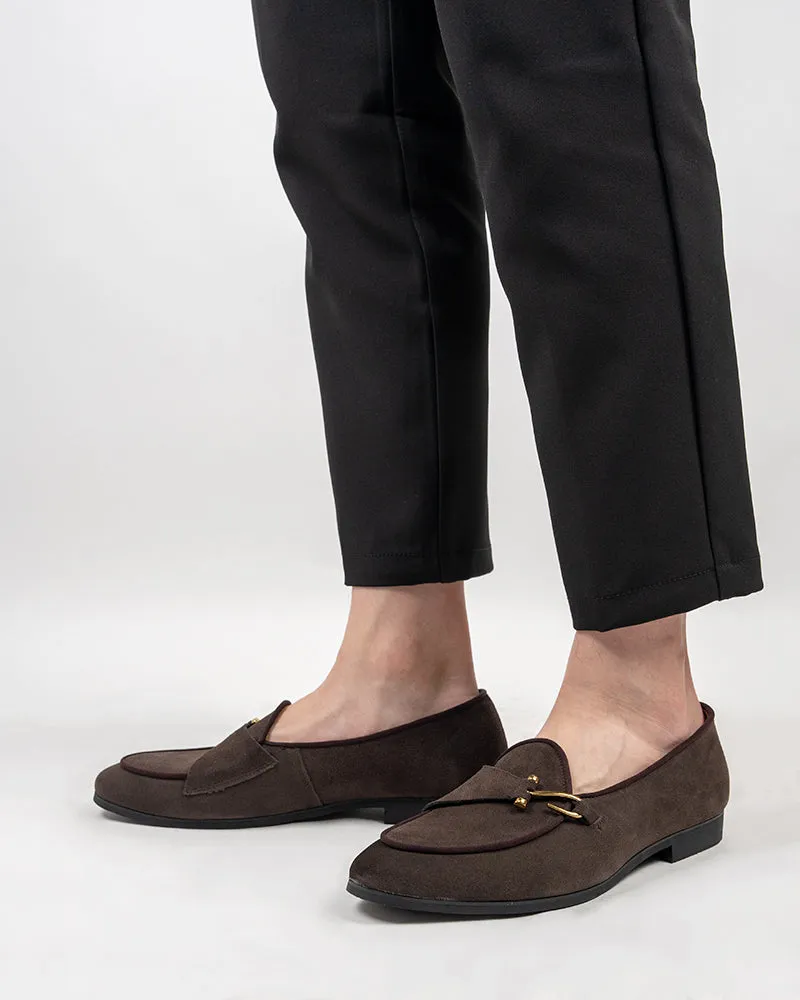 Men's Casual Suede Slip On Flats Boat Loafers