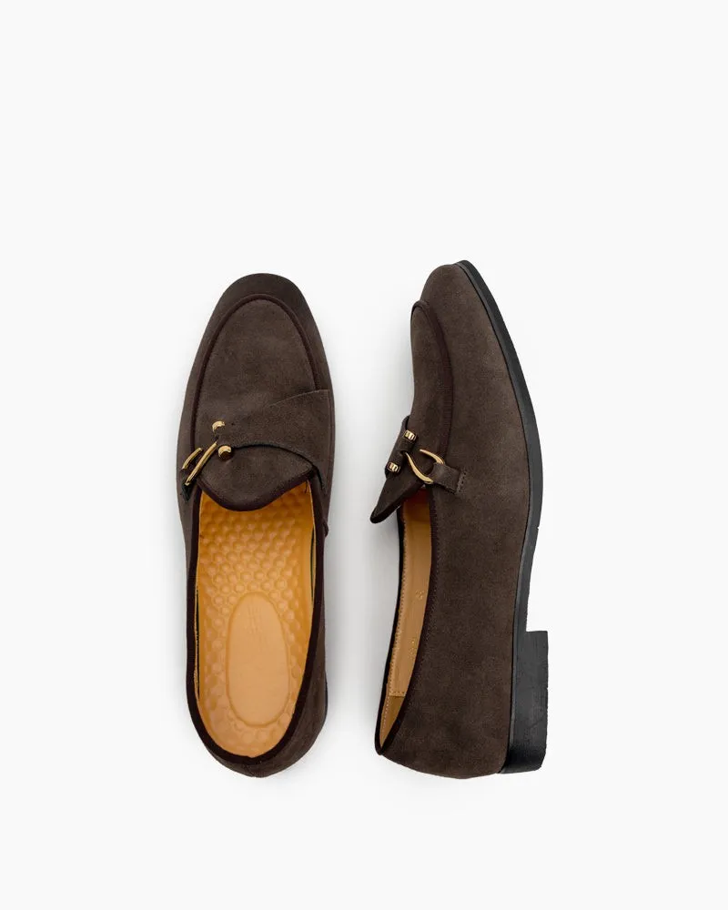 Men's Casual Suede Slip On Flats Boat Loafers