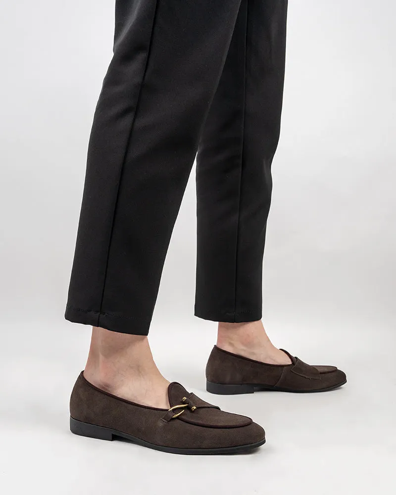 Men's Casual Suede Slip On Flats Boat Loafers