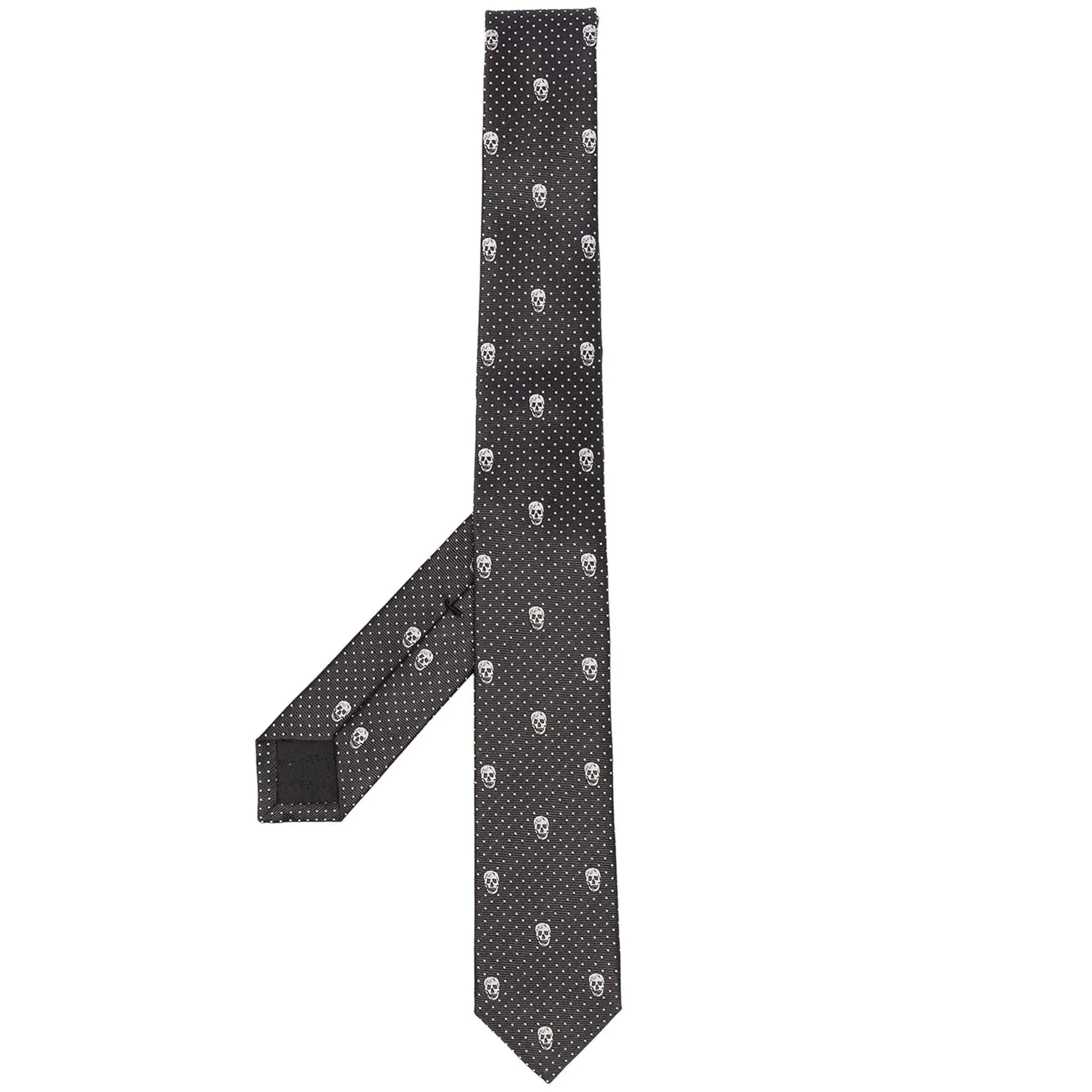 Mens Neck Tie 5cm, Black/White