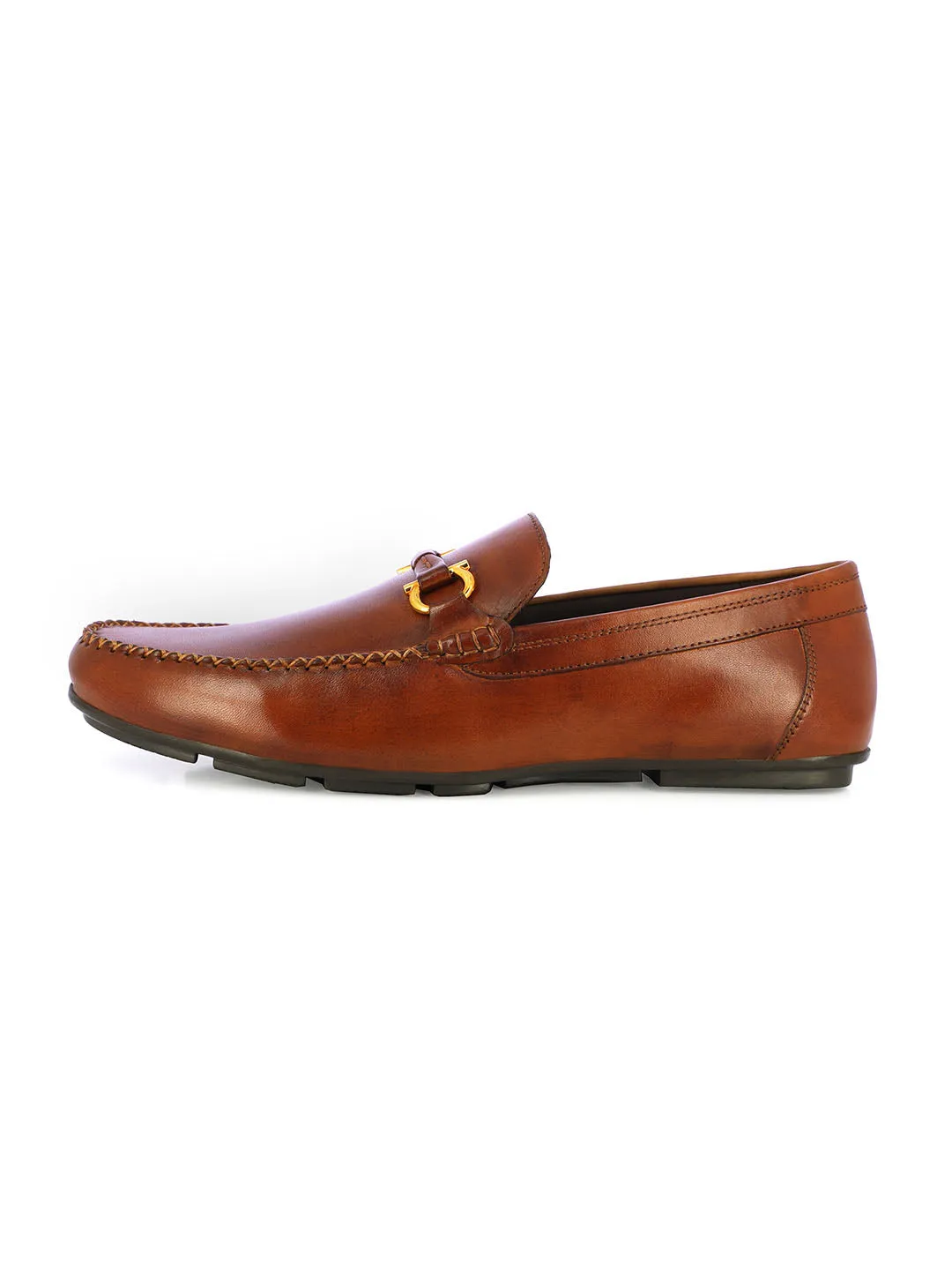 Men's Tan Leather Loafers