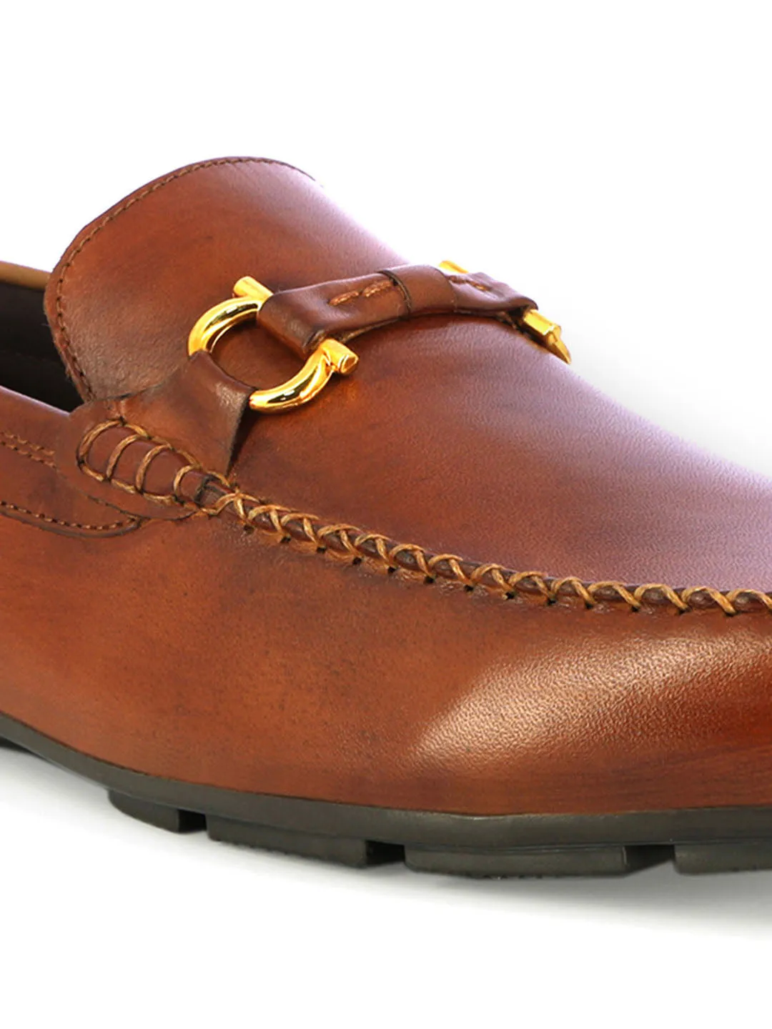 Men's Tan Leather Loafers