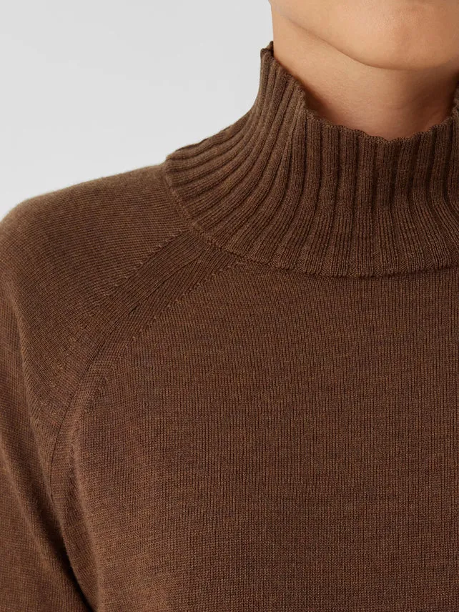 MERINO JERSEY TURTLENECK