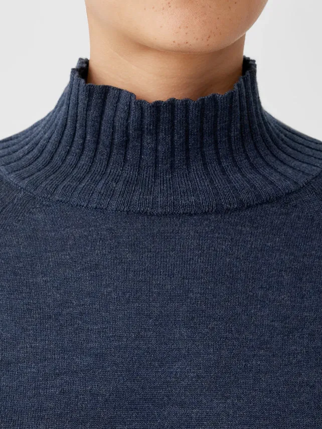 MERINO JERSEY TURTLENECK