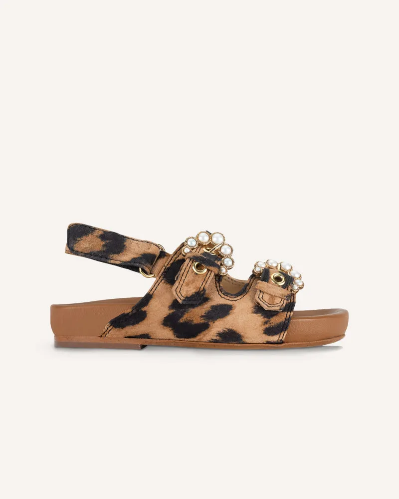 Mini Leopard Print Maya Sandals