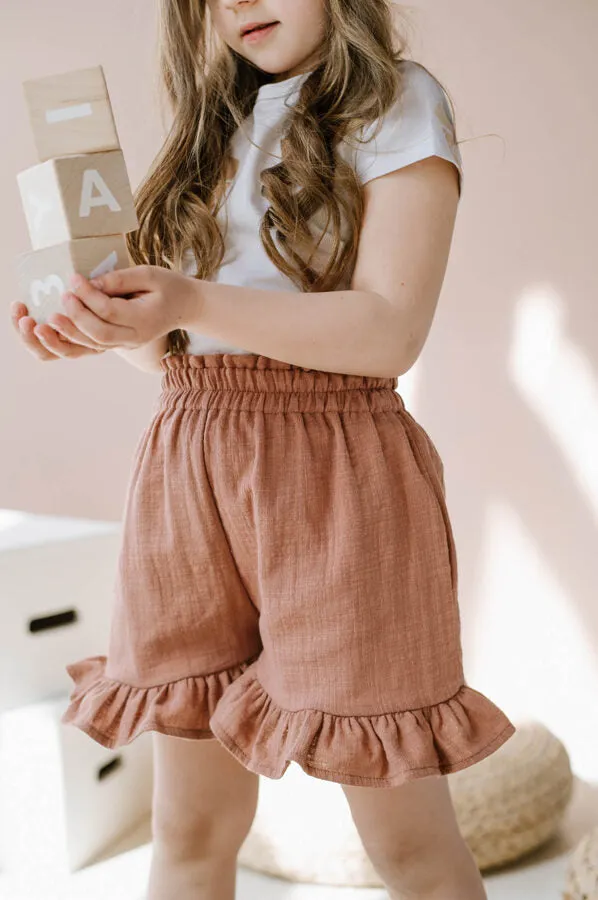 Muslin skirtshorts - Rust