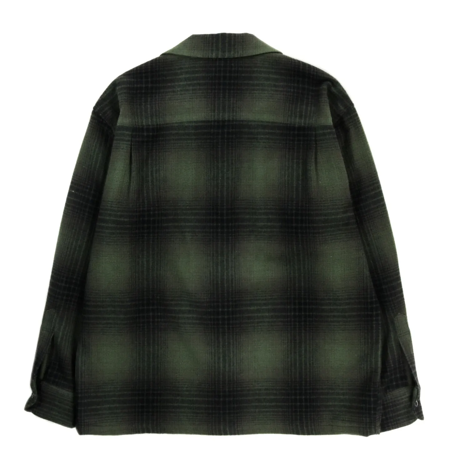 NEIGHBORHOOD WOOL OMBRE CHECK SHIRT GREEN