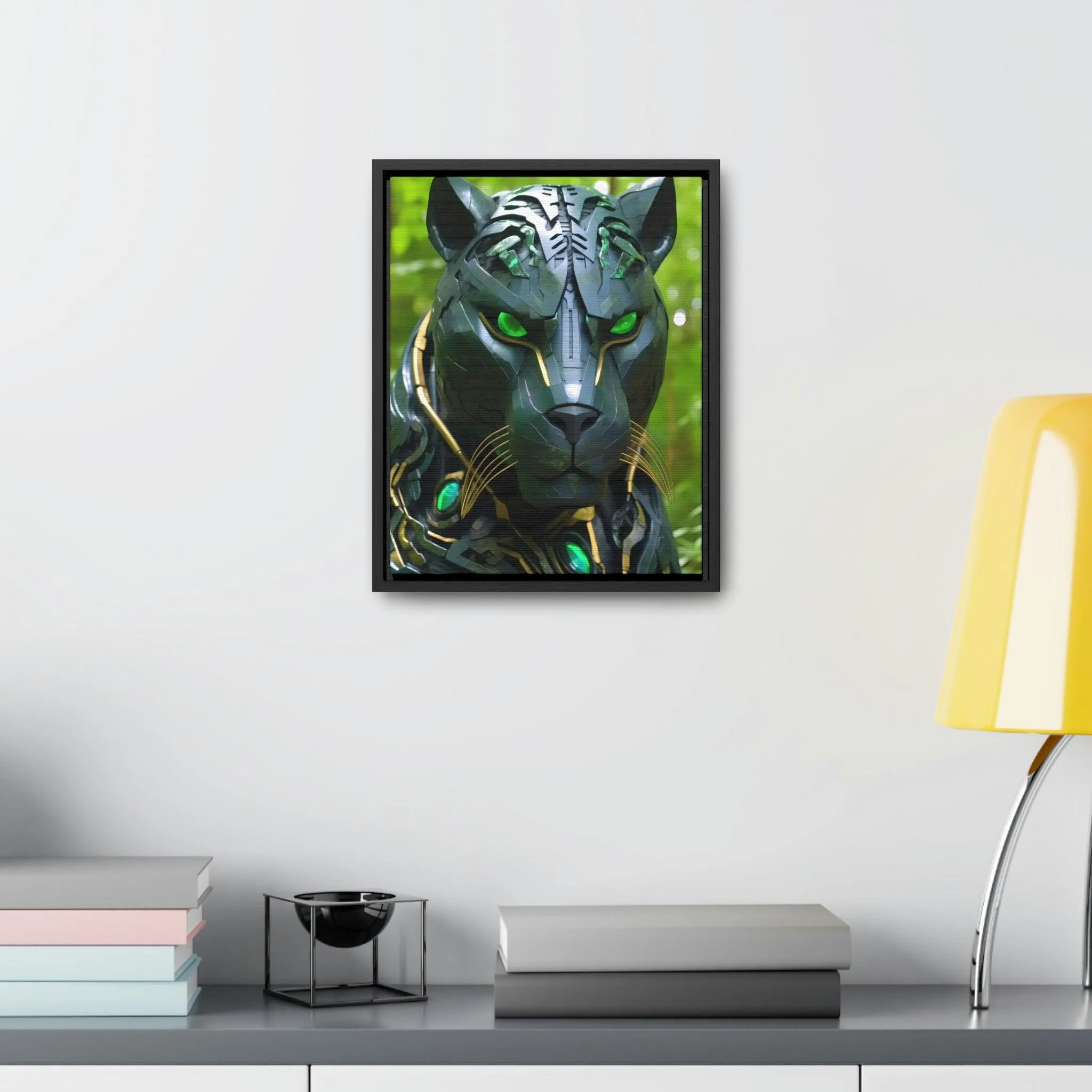 Obsidian Amazonian Black Panther Visionary Art Gallery Canvas Print - Home Decoration