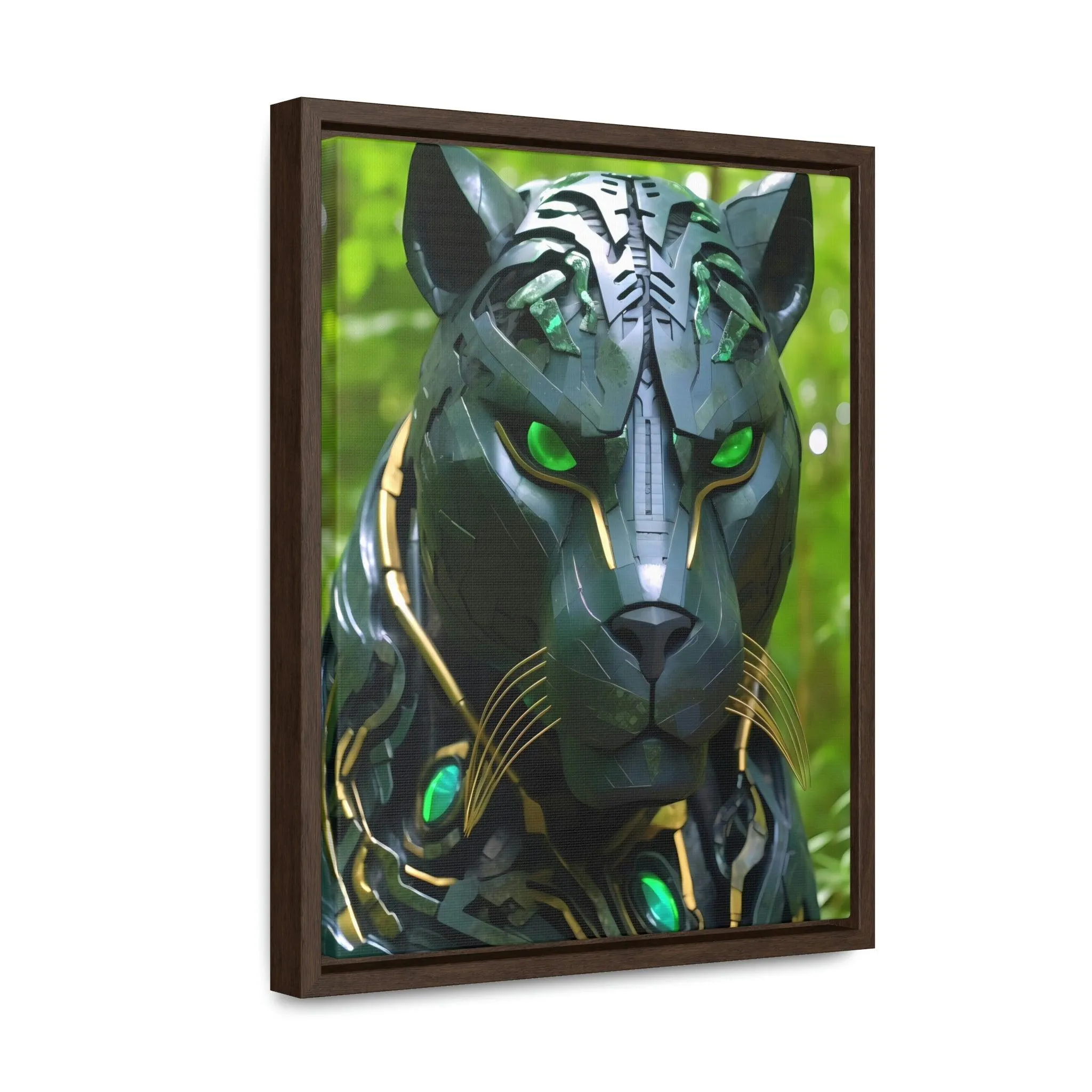 Obsidian Amazonian Black Panther Visionary Art Gallery Canvas Print - Home Decoration