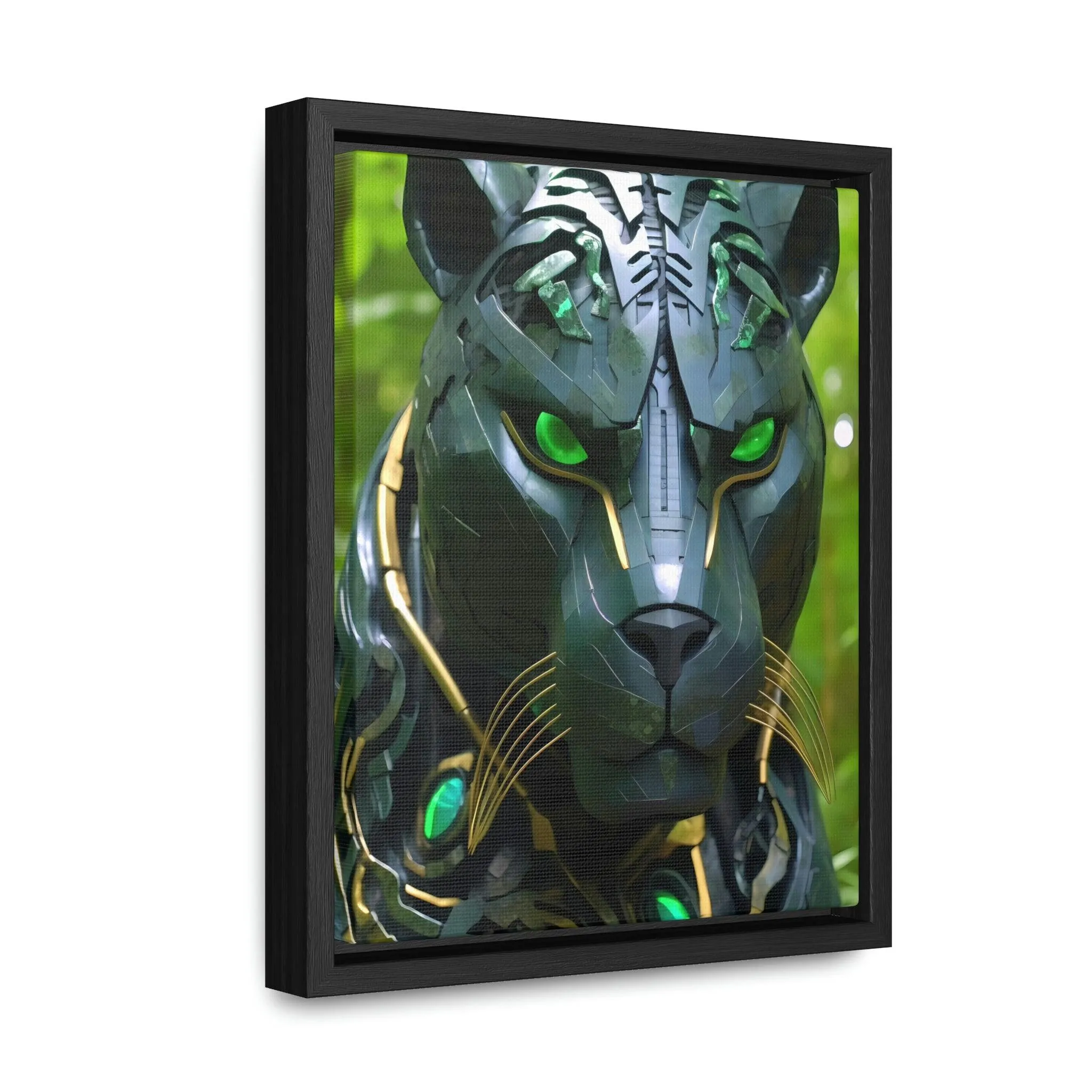 Obsidian Amazonian Black Panther Visionary Art Gallery Canvas Print - Home Decoration