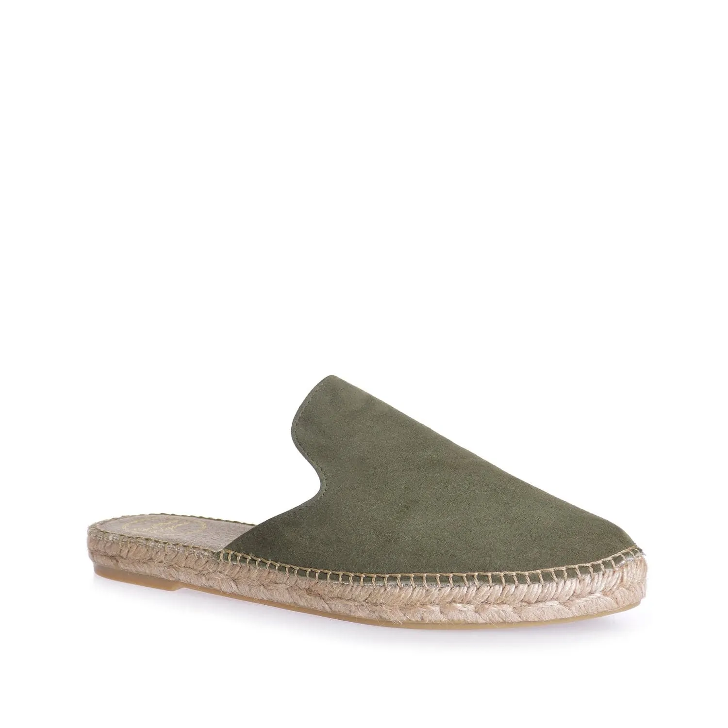 Plain Suede Leather Wedge Espadrille for Women - Ona-A