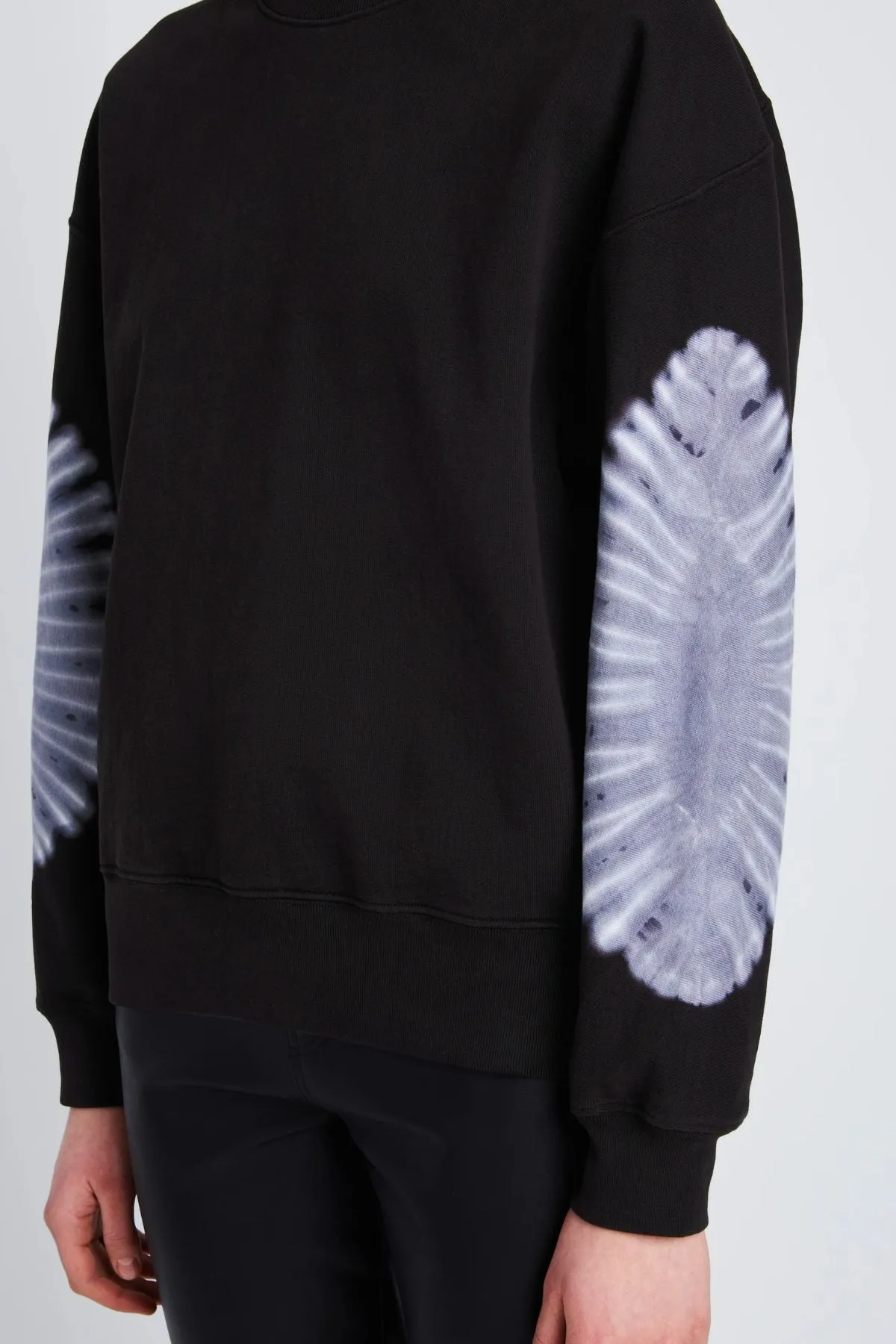 Proenza Schouler White Label Ring Tie Dye Sweatshirt - Black/ Off White