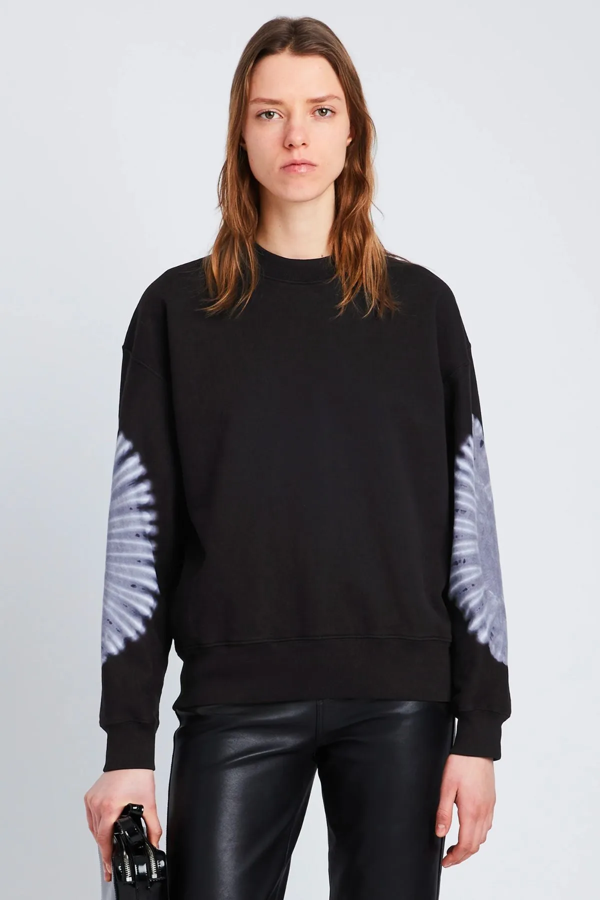 Proenza Schouler White Label Ring Tie Dye Sweatshirt - Black/ Off White