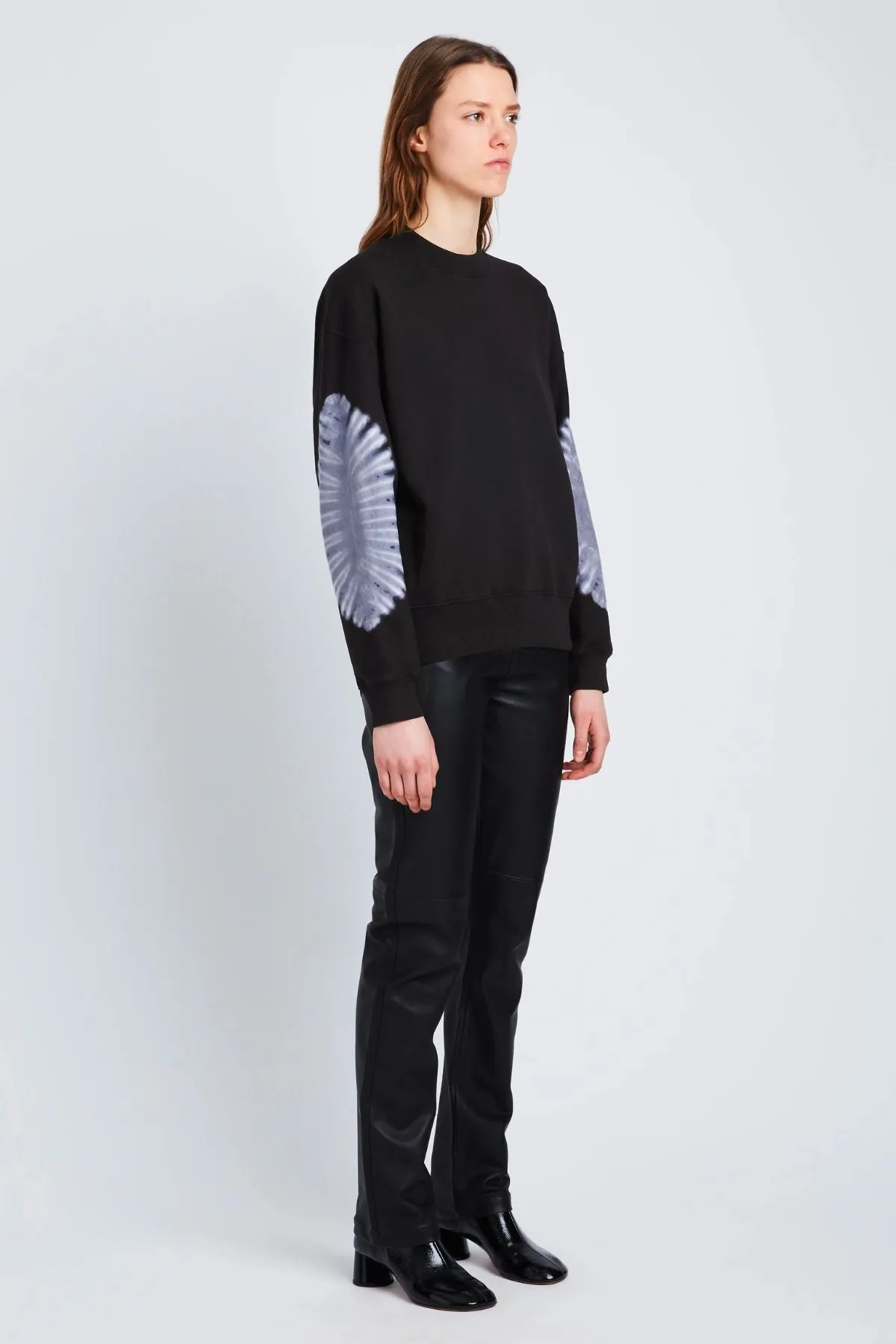 Proenza Schouler White Label Ring Tie Dye Sweatshirt - Black/ Off White